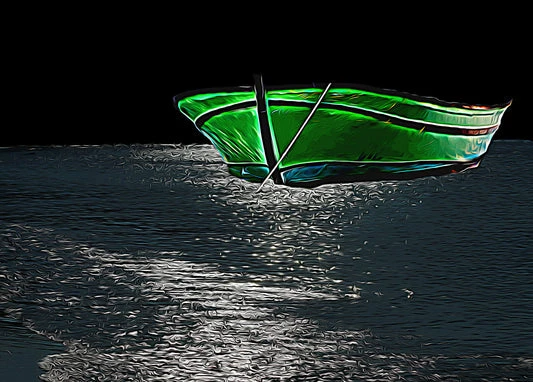 Lonely boat  by Le Boulanger