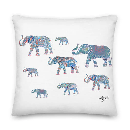 Elephants' Parade - Premium Pillow