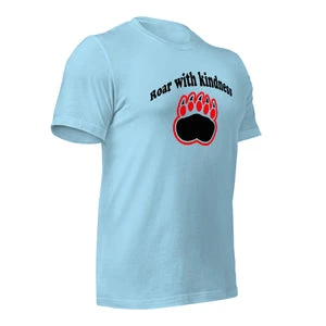 Load image into Gallery viewer, "Clawing for Kindness" T-shirt with "Roar with Kindness" Phrase and Bear Claw Illustration.