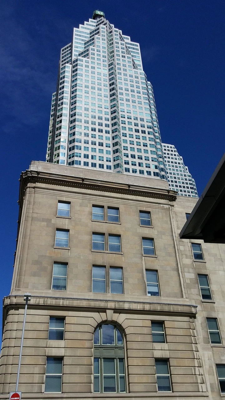 Beyond Glass: Toronto's Chromatic Canvas by Le Boulanger - Wood Print