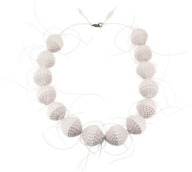 Handcrafted Silver-Toned Studded Necklace with Extension Chain