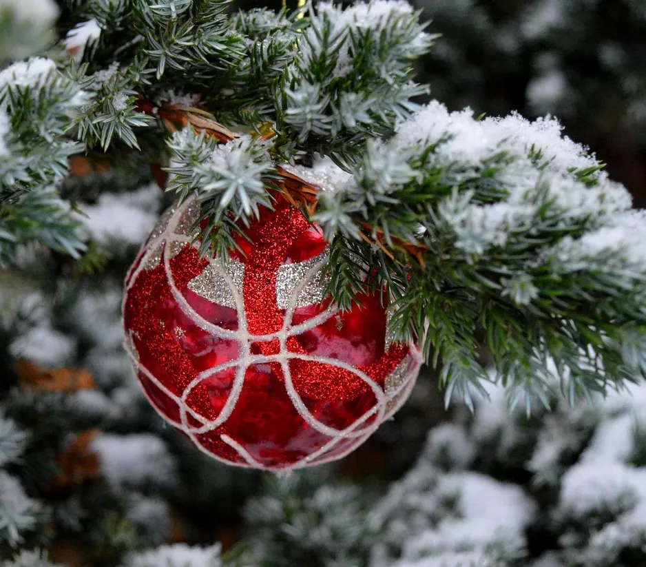 Ornements d’arbre de Noël en bois tourné (Ensemble de 6)